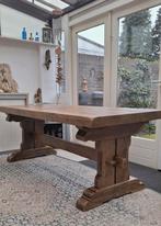 Ancienne table à manger de monastère en chêne 200x80,5x75,3., Landelijk tijdloos sober vintage antiek, 150 à 200 cm, Comme neuf