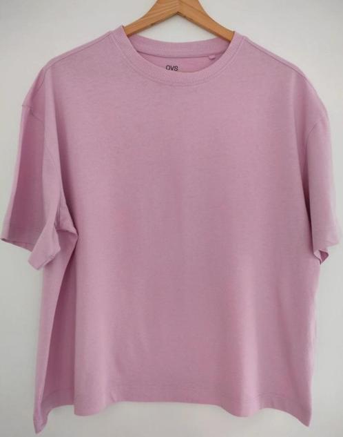 Mooie T-shirt in perfecte staat  Large. OVS. 100% katoen., Kleding | Dames, T-shirts, Zo goed als nieuw, Maat 42/44 (L), Roze