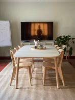 Eettafel en stoelen, Huis en Inrichting, Tafels | Eettafels, Ophalen, 100 tot 150 cm, 200 cm of meer, Zo goed als nieuw