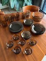 Vintage glazen servies – BP & Arcopal – jaren ’70, Enlèvement ou Envoi, Verre, Assiettes(s)