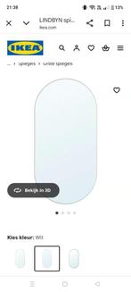 Spiegel, Huis en Inrichting, Woonaccessoires | Spiegels, Ophalen, 100 tot 150 cm, Zo goed als nieuw, Ovaal