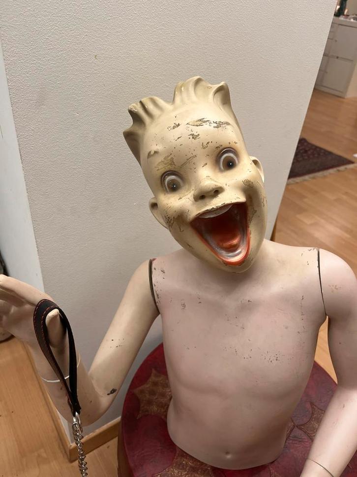 Unieke Vintage Etalagepop – Zeldzaam Verzamelstuk!, Hobby en Vrije tijd, Kostuums, Theaterbenodigdheden en LARP, Gebruikt, Ophalen