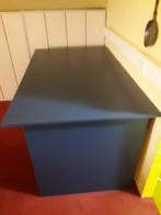 bureel/werktafel blauw demonteerbaar, Huis en Inrichting, Ophalen, Zo goed als nieuw, Bureau