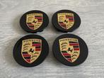 Zwart/Goud Porsche Naafdoppen/Naafkappen 76mm set van 4  Bes, Auto-onderdelen, Verzenden, Nieuw, Porsche