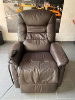 Electrische lederen relaxzetel - merk HUKLA, Huis en Inrichting, Ophalen, Zo goed als nieuw
