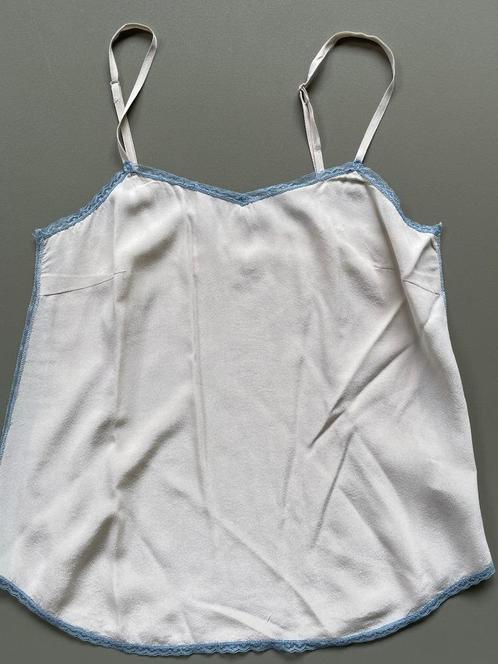 ZGAN ecrukleurige matzijden top Zadig & Voltaire met kant, Kleding | Dames, Topjes, Zo goed als nieuw, Maat 36 (S), Overige kleuren