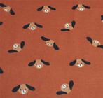 Promo! 4642) 145x50 cm flanelle en coton chien brun rouille, Brun, Enlèvement ou Envoi, 30 à 200 cm, Coton