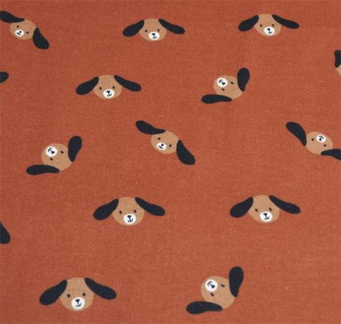 Promo! 4642) 145x50 cm flanelle en coton chien brun rouille, Hobby & Loisirs créatifs, Tissus & Chiffons, Neuf, Coton, 120 cm ou plus