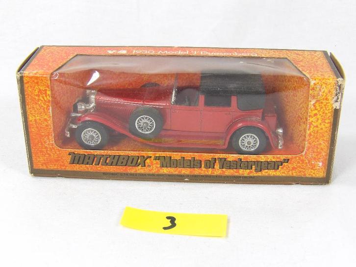 KA05 - Models of Yesteryear - Y04 Duesenberg (3), Hobby en Vrije tijd, Modelauto's | 1:43, Ophalen of Verzenden