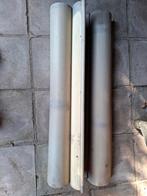 3x 1 meter PVC dakgoot, Ophalen, Gebruikt, PVC, Dakgoot