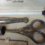 Massief zilver naai setje Wolfers frères, Antiek en Kunst, Ophalen of Verzenden, Zilver