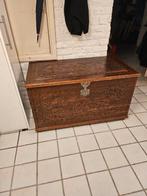 Grote uitgesneden houten kist, Huis en Inrichting, Ophalen, Zo goed als nieuw