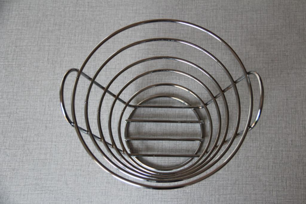 Corbeille | Panier à fruits chromé·e 21 cm, Maison & Meubles, Enlèvement ou Envoi, Autres matériaux, Autres formes, Panier