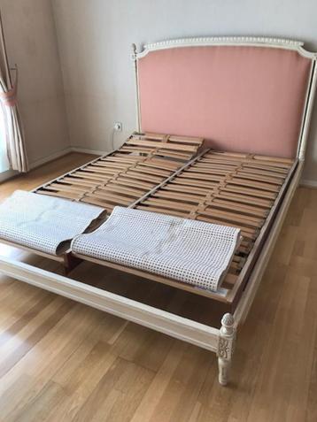 Lit double avec 2 Lattoflex, Comme neuf, Enlèvement, Bois, Deux personnes
