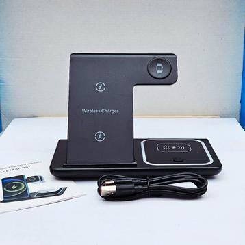3 in 1 Wireless Charger ZWART beschikbaar voor biedingen