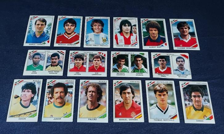 16 versch. Panini stickers voetbal ' WK Mexico 86 '  -nieuw-, Hobby en Vrije tijd, Stickers en Plaatjes, Nieuw, Meerdere stickers