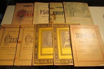 9 Oude partituur-Boeken - Bladmuziek beschikbaar voor biedingen