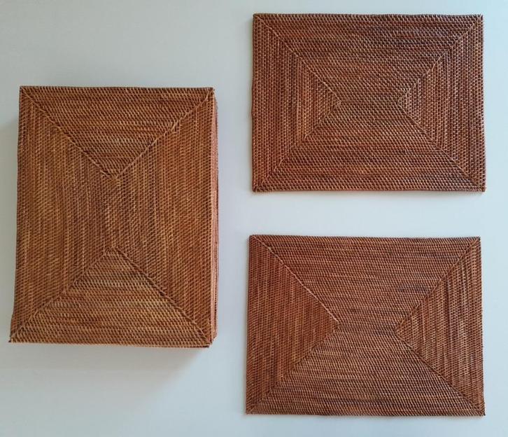 Rotan onderlegger placemat rechthoekig - 40 x 30 cm, Huis en Inrichting, Woonaccessoires | Onderzetters, Ophalen of Verzenden