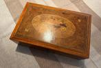 Boite coffret ancien en marqueterie vintage, Enlèvement ou Envoi, Utilisé