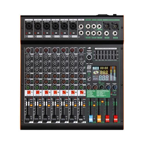 DJ Audio Professional 8-kanaals multitrack mixer met 99 bits, Muziek en Instrumenten, Microfoons, Zo goed als nieuw, Studiomicrofoon