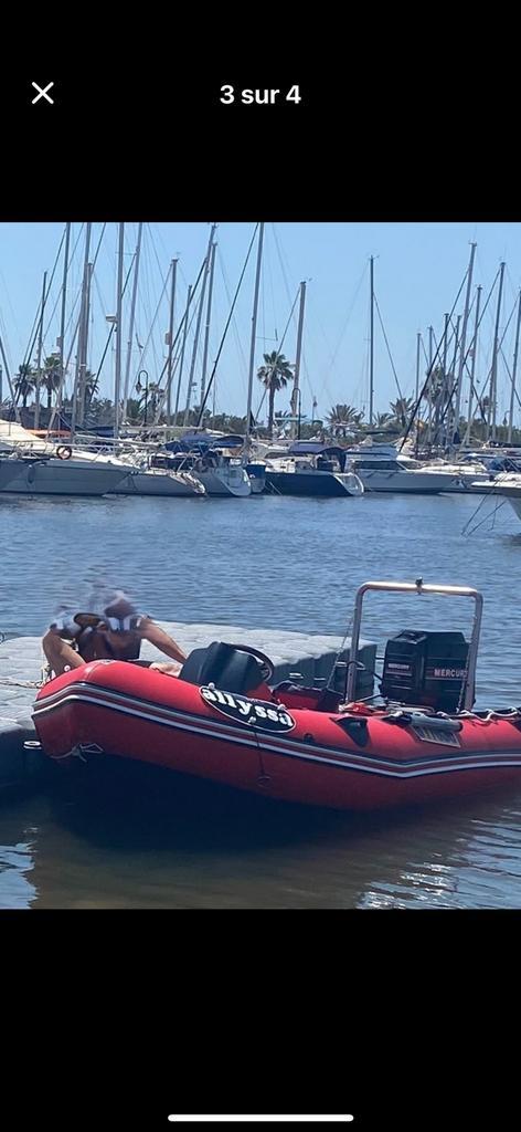 Bateau a moteur Zodiac Futura 2 40cv, Watersport en Boten, Rubberboten, Zo goed als nieuw, Zodiac, Ophalen