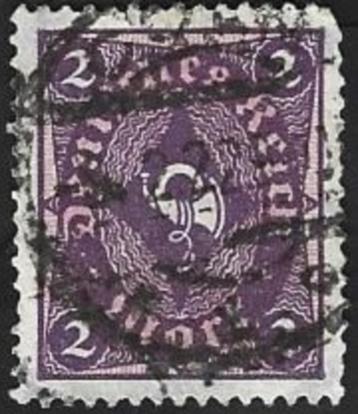 1 Postzegel Posthoorn Duitse Rijk 1921 (watermerk wafels) beschikbaar voor biedingen
