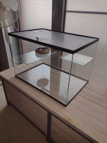 Glazen kooi voor hamster, kleurmuizen,... beschikbaar voor biedingen