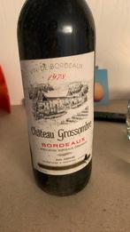 Wijn Chateau Grossombre 1978 Bordeaux, Verzamelen, Ophalen of Verzenden, Rode wijn