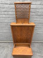 Zeldzame antieke Reisbiechtstoel – Eikenhout, Ophalen