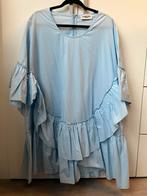 Essentiel Antwerp lichtblauwe katoenen jurk met volants, Enlèvement ou Envoi, Comme neuf, Taille 42/44 (L)