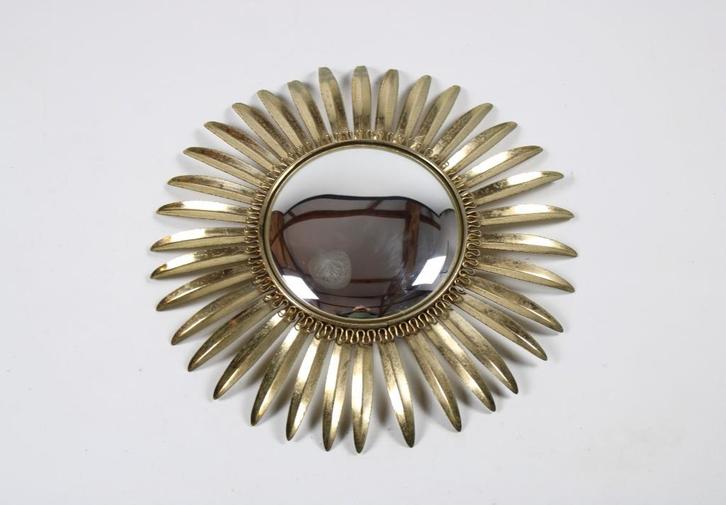 vintage zonnespiegel, Antiek en Kunst, Antiek | Spiegels, Minder dan 50 cm, Minder dan 100 cm, Rond, Ophalen