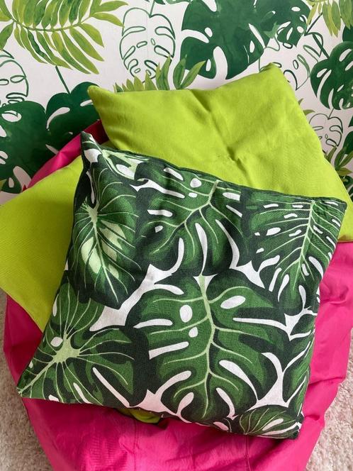 kussens thema botanisch - sierkussen - nieuw, Huis en Inrichting, Woonaccessoires | Kussens, Nieuw, Groen, Vierkant, Verzenden