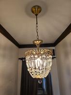 Antieke kristallen kroonluchter + wandverlichting, Antiek en Kunst, Ophalen