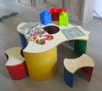 Lego zeldzaam originele tafel met 4 bankjes  blokjes platen, Ophalen of Verzenden, Gebruikt, Lego