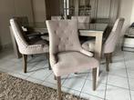 Romantische eetkamer stoelen ( 6 stuks ), Licht grijs., Neuf, Romantisch , Modern, Gris, Enlèvement