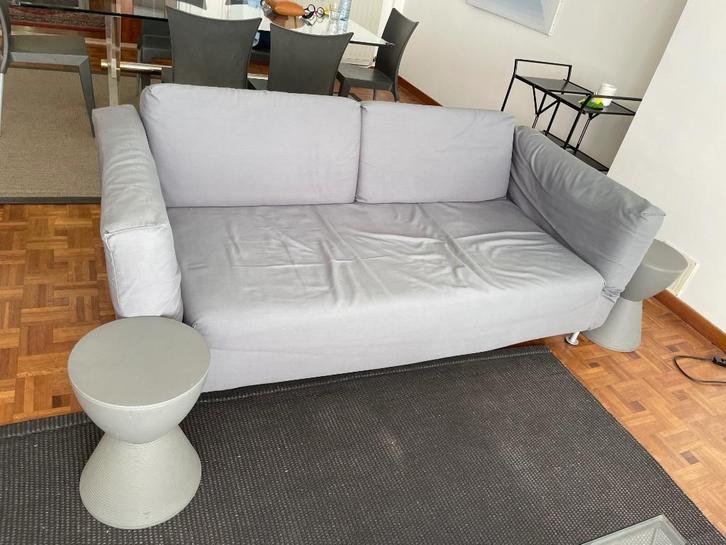 zetel/bed  B185 D85 H ZITTING 40CM, Huis en Inrichting, Zetels | Zetels, Tweepersoons, 150 tot 200 cm, 75 tot 100 cm, Hout, Metaal