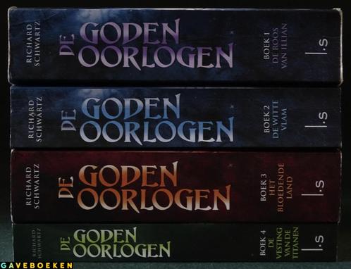 De Godenoorlogen - Richard Schwartz - Luitingh Sijthoff - 4x, Boeken, Fantasy, Gelezen, Ophalen of Verzenden