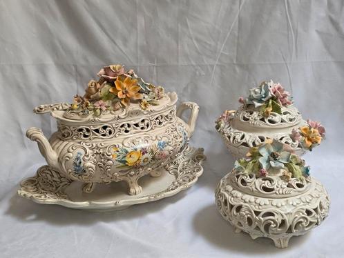 Bassano vazen set, Antiek en Kunst, Antiek | Servies compleet, Ophalen of Verzenden