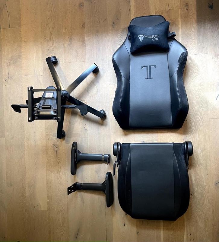 Secret Lab Titan Chair, Huis en Inrichting, Bureaustoelen, Gebruikt, Bureaustoel, Zwart, Ergonomisch, Gaming bureaustoel, Ophalen