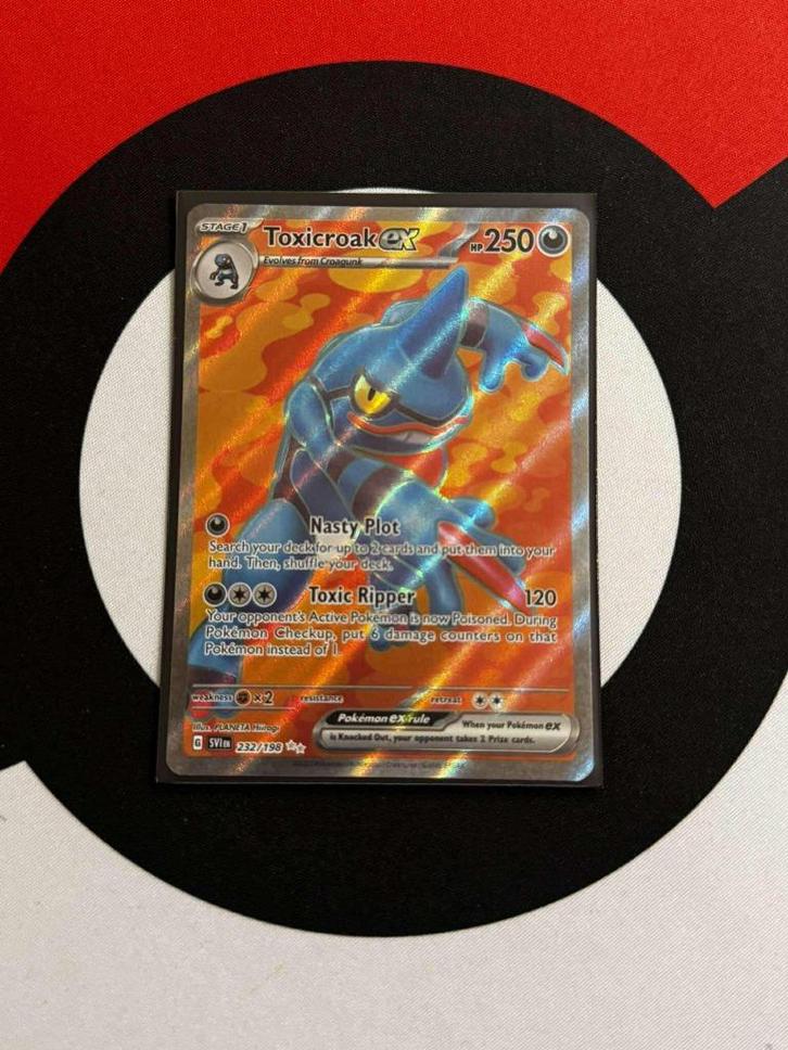Pokémon - Scarlet & Violet - Toxicroak EX (232/198) - NM, Hobby en Vrije tijd, Verzamelkaartspellen | Pokémon, Zo goed als nieuw