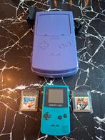 Gameboy Color Turkoois + 2 spelletjes + opbergdoos!, Games en Spelcomputers, Games | Nintendo Game Boy, Ophalen of Verzenden, Zo goed als nieuw