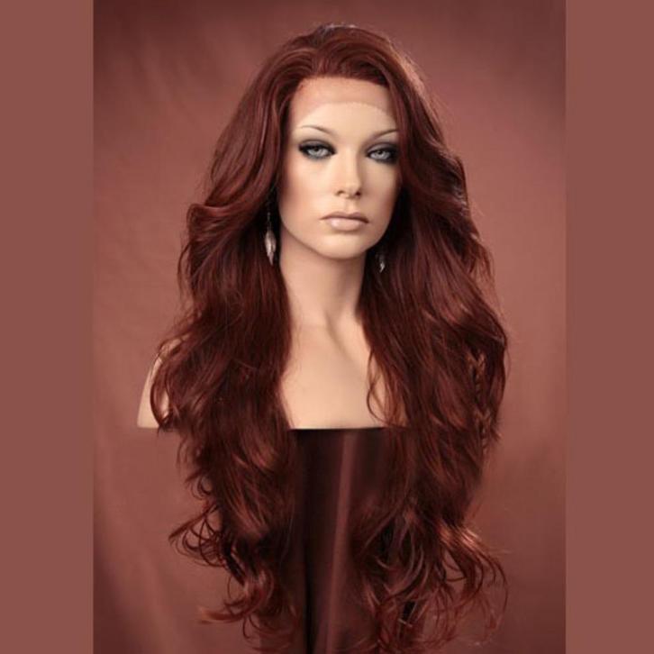 Lace pruik lang haar zonder pony model Kim kleur T33-130, Handtassen en Accessoires, Uiterlijk | Haarverzorging, Nieuw, Verzenden