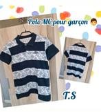 Polo MC pour garçon -bleu/blanc-T.S, Ophalen of Verzenden, Gebruikt, Jongen