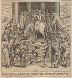 G. Huybrechts gravure "Het Paard dat Goudstukken Poept", Antiek en Kunst, Kunst | Etsen en Gravures, Ophalen