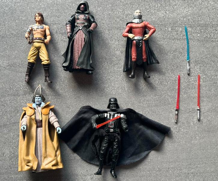 Star Wars Figuren Set – Darth Revan, Malak, Vader, Anakin,.., Verzamelen, Star Wars, Zo goed als nieuw, Actiefiguurtje, Ophalen of Verzenden