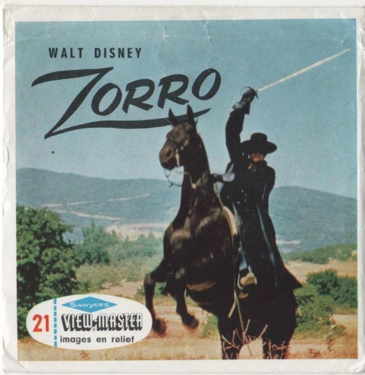View-master Zorro B 469 Boekje in het Frans, Antiek en Kunst, Antiek | Speelgoed, Ophalen of Verzenden