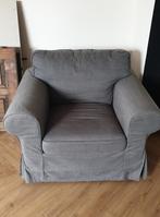 EKTORP Fauteuil (Ikea) - Hakebo donkergrijs, Ophalen, Hout, Eenpersoons, 75 tot 100 cm