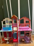 Opklapbaar Barbiehuis met toebehoren, Kinderen en Baby's, Poppenhuis, Zo goed als nieuw, Ophalen