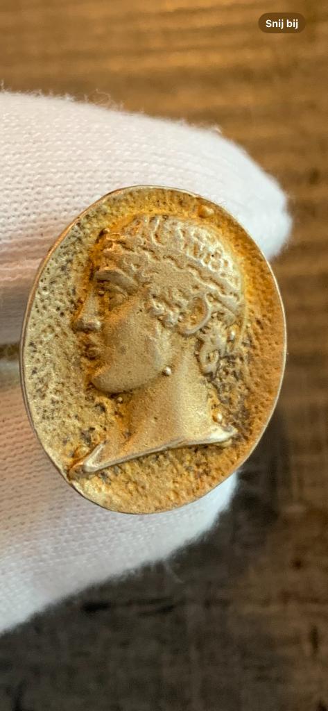 Antieke gouden manchetknopen, Handtassen en Accessoires, Manchetknopen, Gebruikt, Goud, Verguld, Verzenden