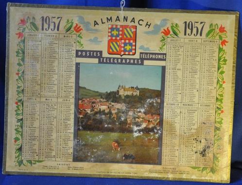 calendrier almanach ptt France 1957, Collections, Collections Autre, Utilisé, Enlèvement ou Envoi